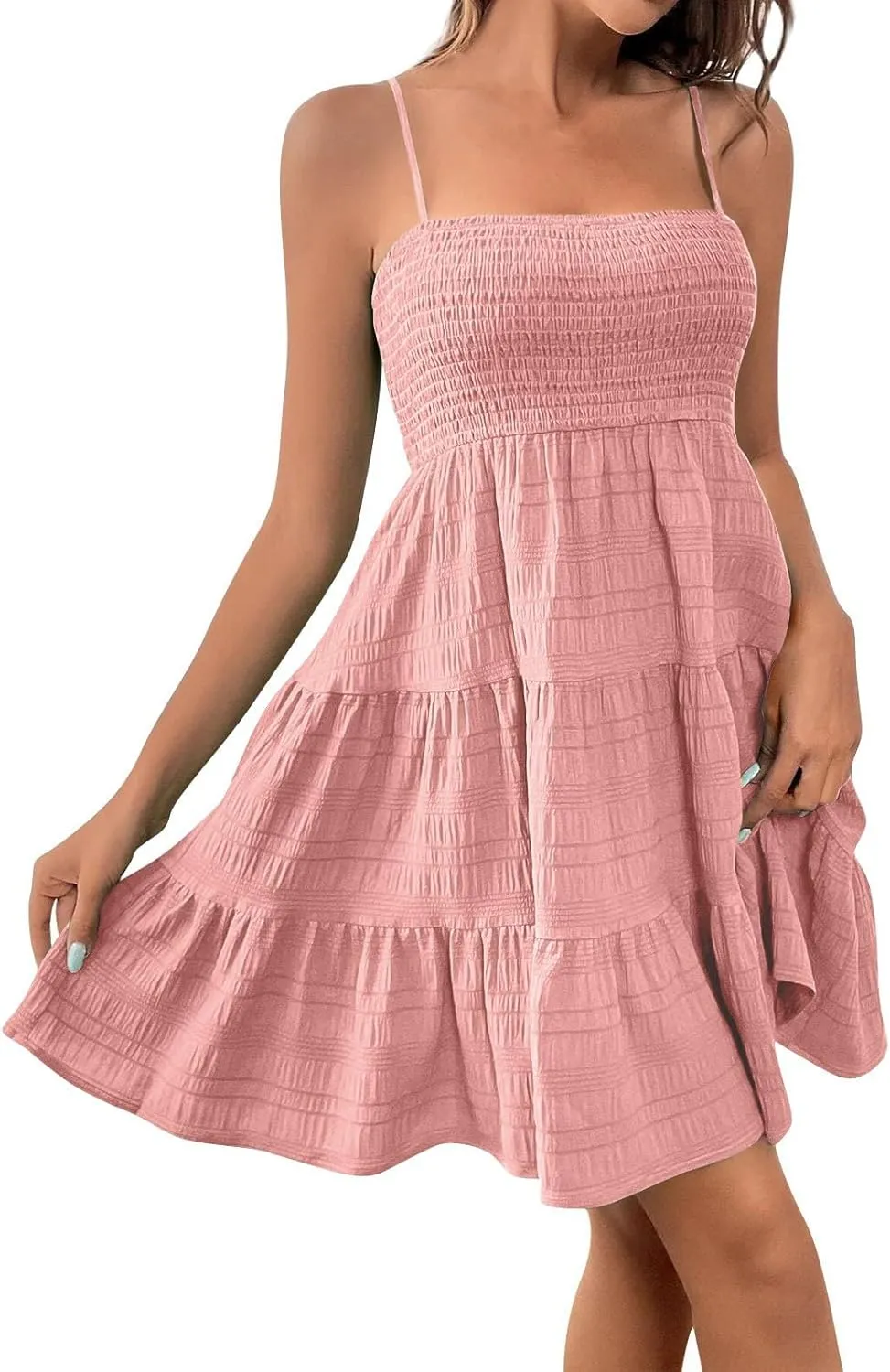 Graduation Dress-2025 Summer Elegant Mini Spaghetti Strap Homecoming Dresses A Line Swing Dance Party Dress for Teens