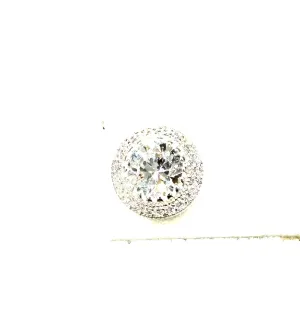 Halo CZ Stud Earrings