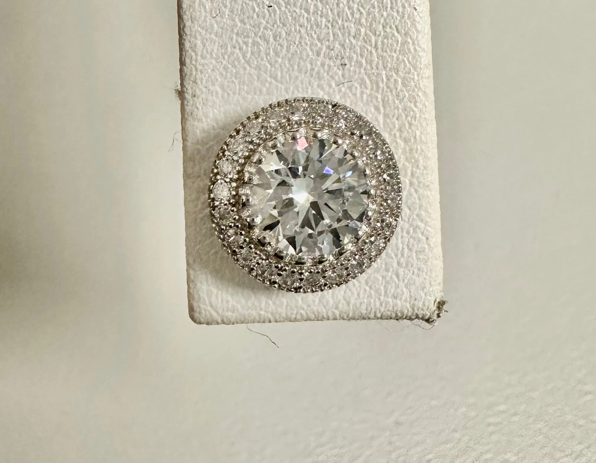 Halo CZ Stud Earrings