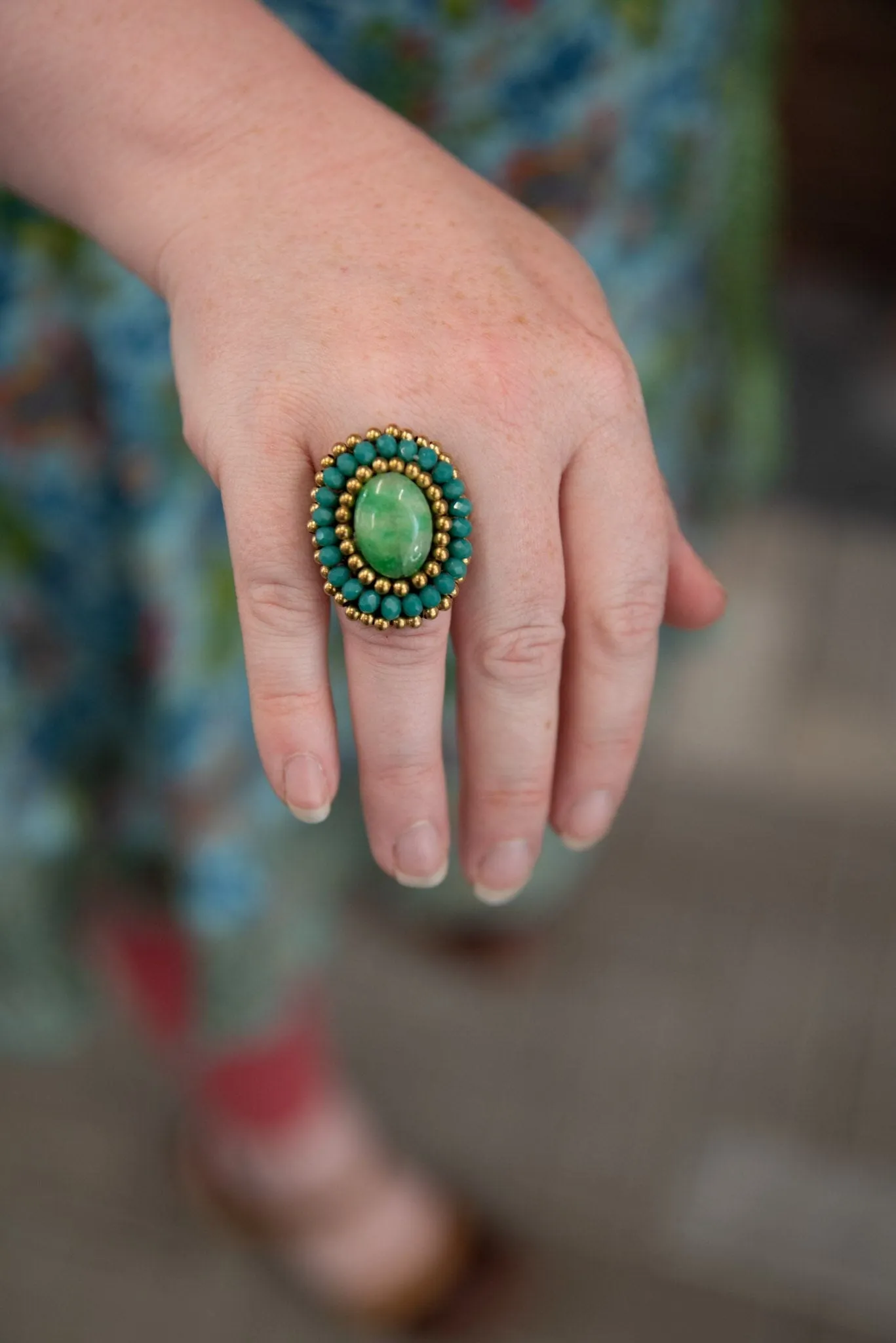 Handmade Macrame ring - mira