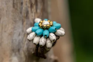 Handmade macrame ring - noga