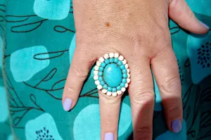 Handmade Macrame ring - ola