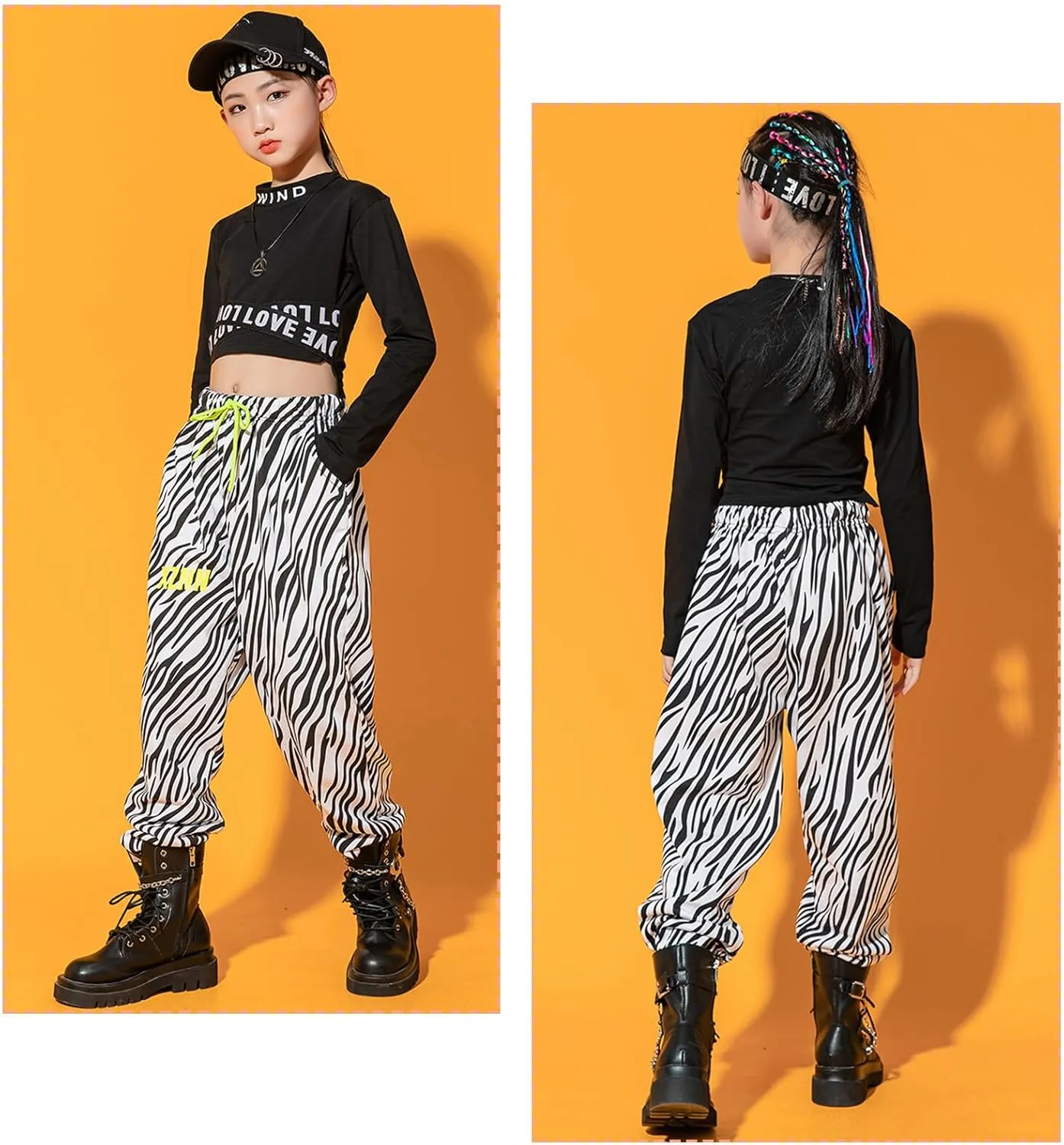 Happy Cherry Kids Girl Hip Hop Outfits Casual Loose Dance Joggers Lightweight Spring Fall Trousers 2023 3-15 Years