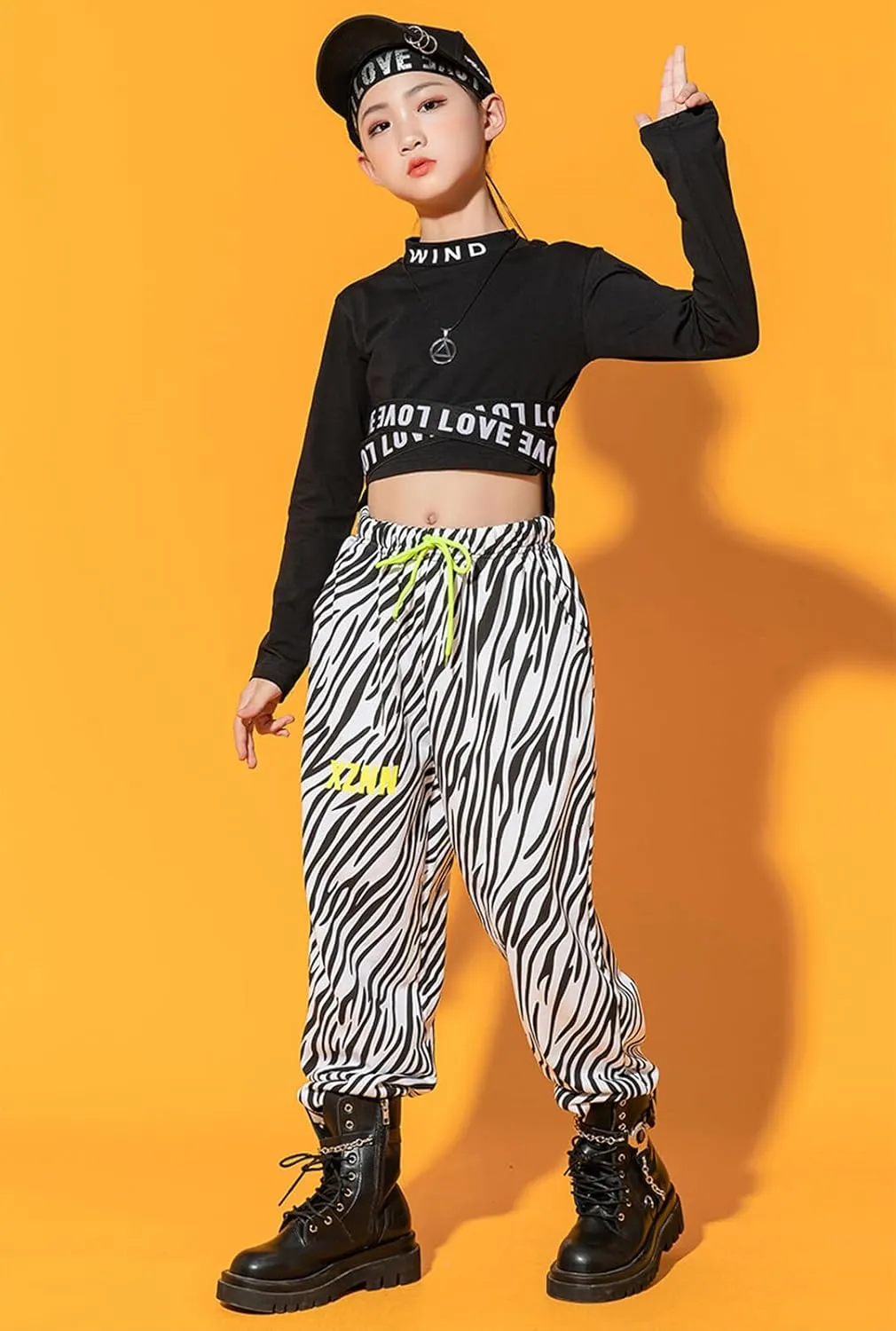 Happy Cherry Kids Girl Hip Hop Outfits Casual Loose Dance Joggers Lightweight Spring Fall Trousers 2023 3-15 Years