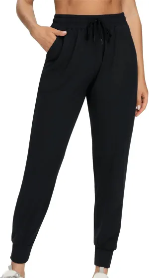Ladies Thin High-Waist Sweatpants Summer Trendy Slim Elastic Waistband Cuffed Pants Office Work Dress Casual Trousers