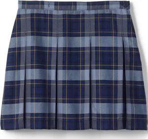 Lands' End School Uniform Girls Plaid Box Pleat Skirt Top of The Knee