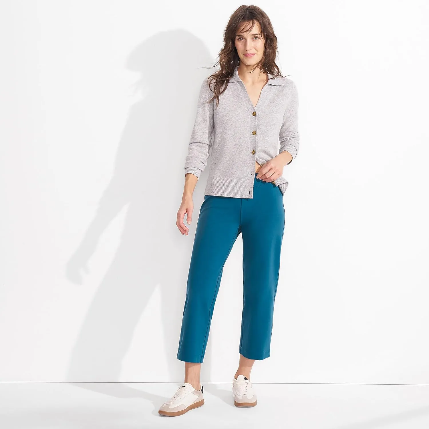 Lands' End Women's Starfish Mid Rise Pull-On Crop Pants