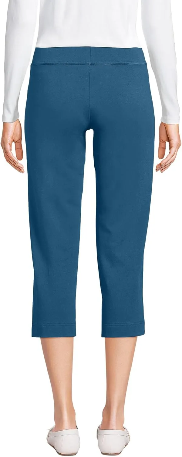 Lands' End Women's Starfish Mid Rise Pull-On Crop Pants