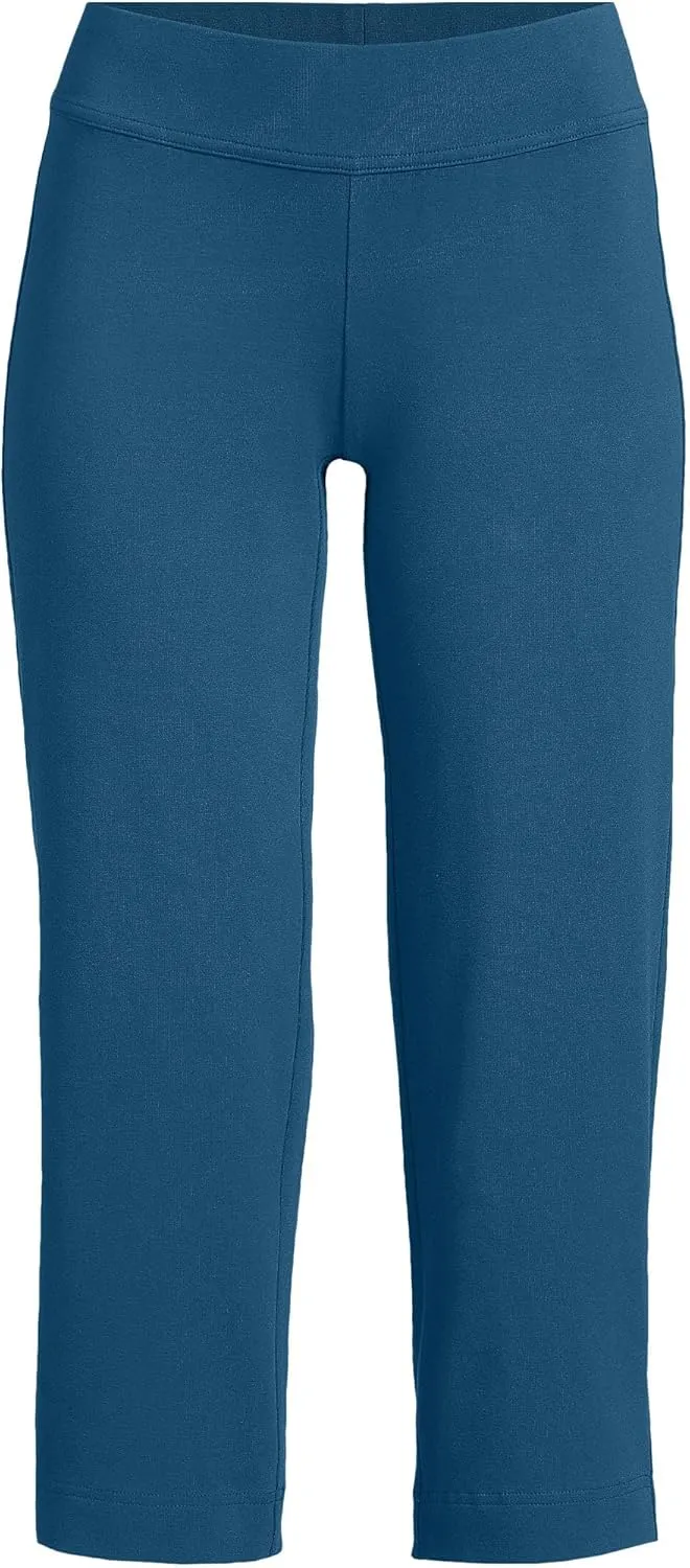 Lands' End Women's Starfish Mid Rise Pull-On Crop Pants