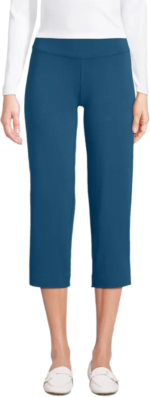 Lands' End Women's Starfish Mid Rise Pull-On Crop Pants