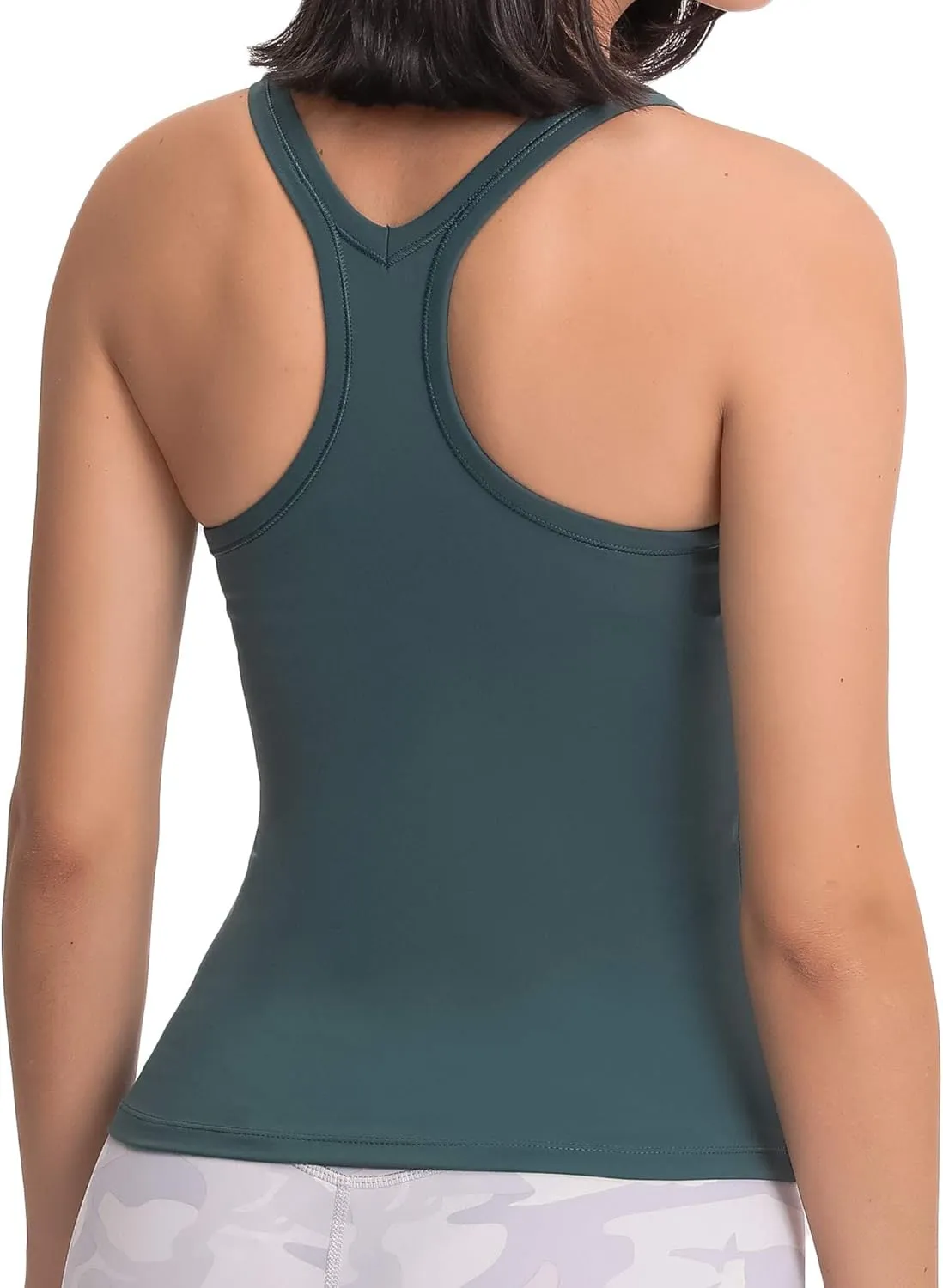 Lemedy Women Racerback Tank Tops Built in Bra Workout Activewear Camisole