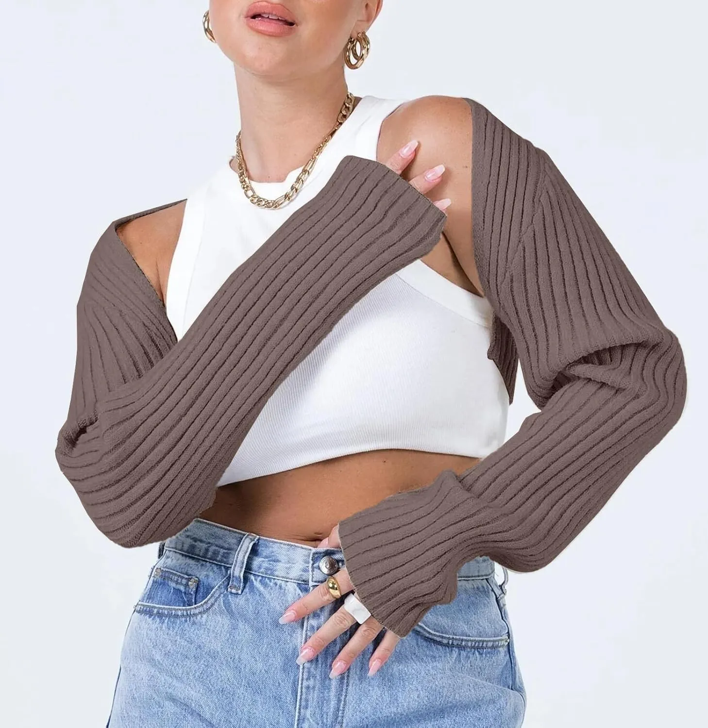 LILLUSORY Womens Crop Cardigans Sweater Bolero Shrug Y2K Cute Tops Fall Fashion Trendy Long Sleeve Outfit 2025