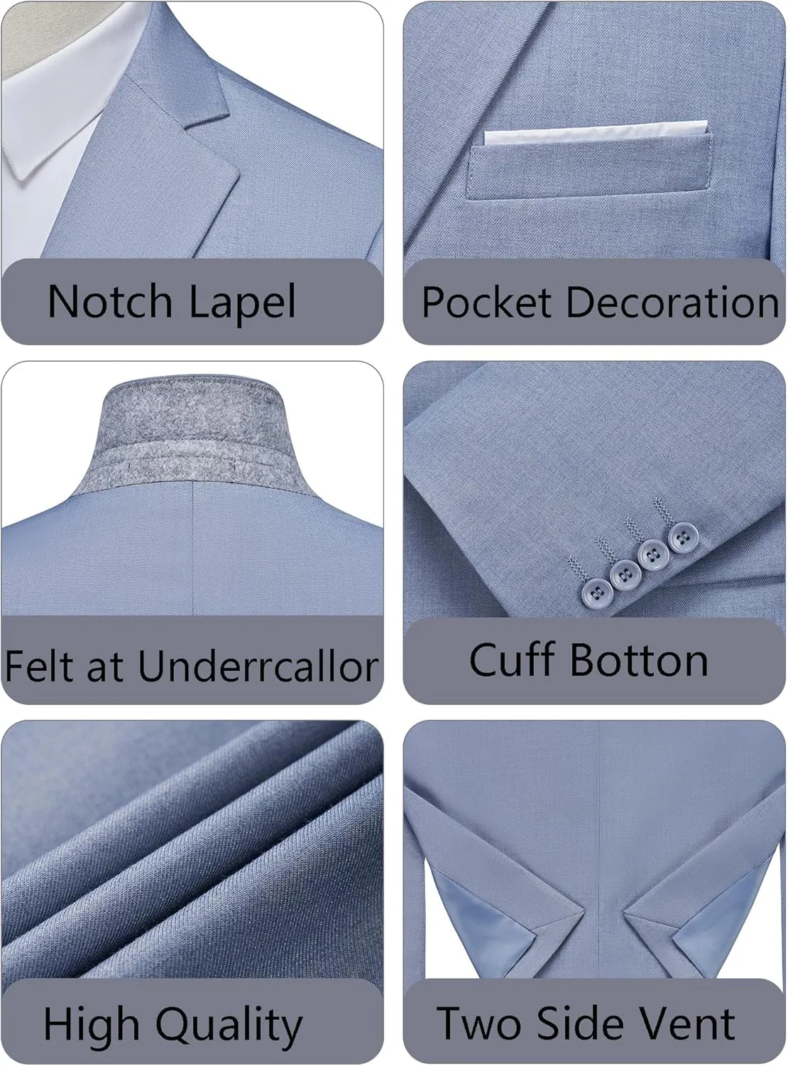MAGE MALE Men's One Button Blazer Casual Solid Color Suit Jacket Slim Fit Lightweight Sport Coats Blazers