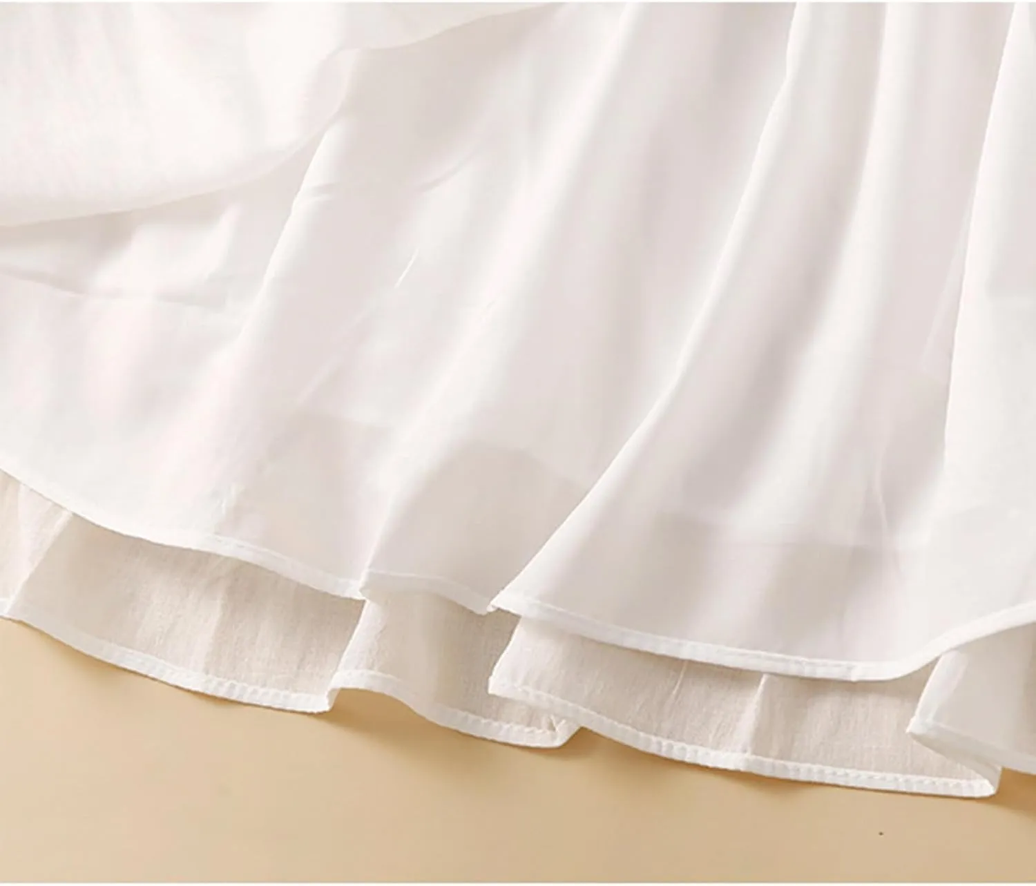 Maxi Skirts for Women Summer Linen High Waist Cotton Retro Double Layered Elastic Solid Flowy Casual Vacation Outfits