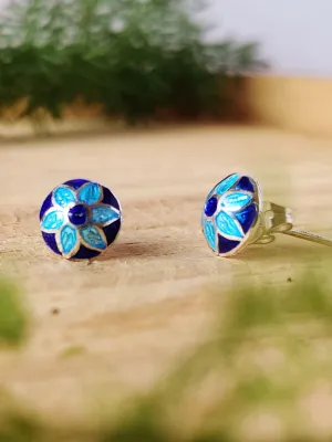 MEENAKARI Big Flower Studs