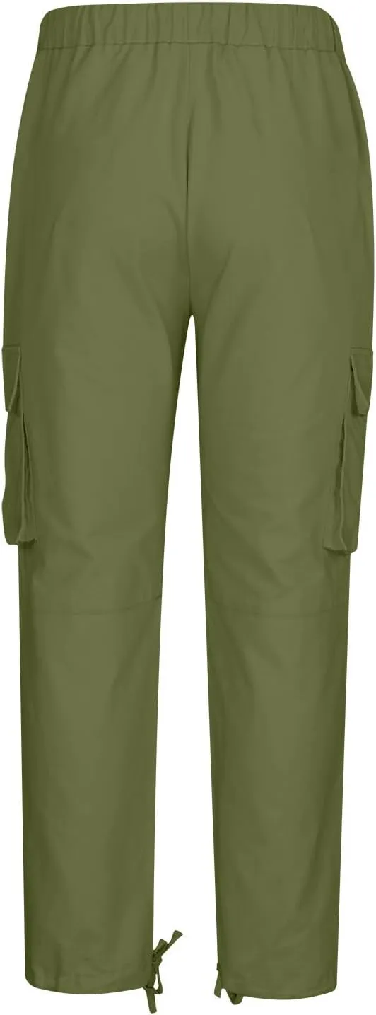 Men's Cargo Pants Big and Tall Baggy Drawstring Elastic Waist Sweatpants Lightweight Casual Tactical Atheltic Hiking Pants