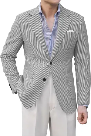 Mens Seersucker Suit Blazer for Men Casual Seersucker Suits for Men Lightweight Summer Seersucker Blazers for Wedding