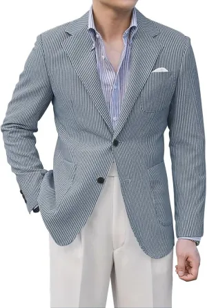 Mens Seersucker Suit Blazer for Men Casual Seersucker Suits for Men Lightweight Summer Seersucker Blazers for Wedding
