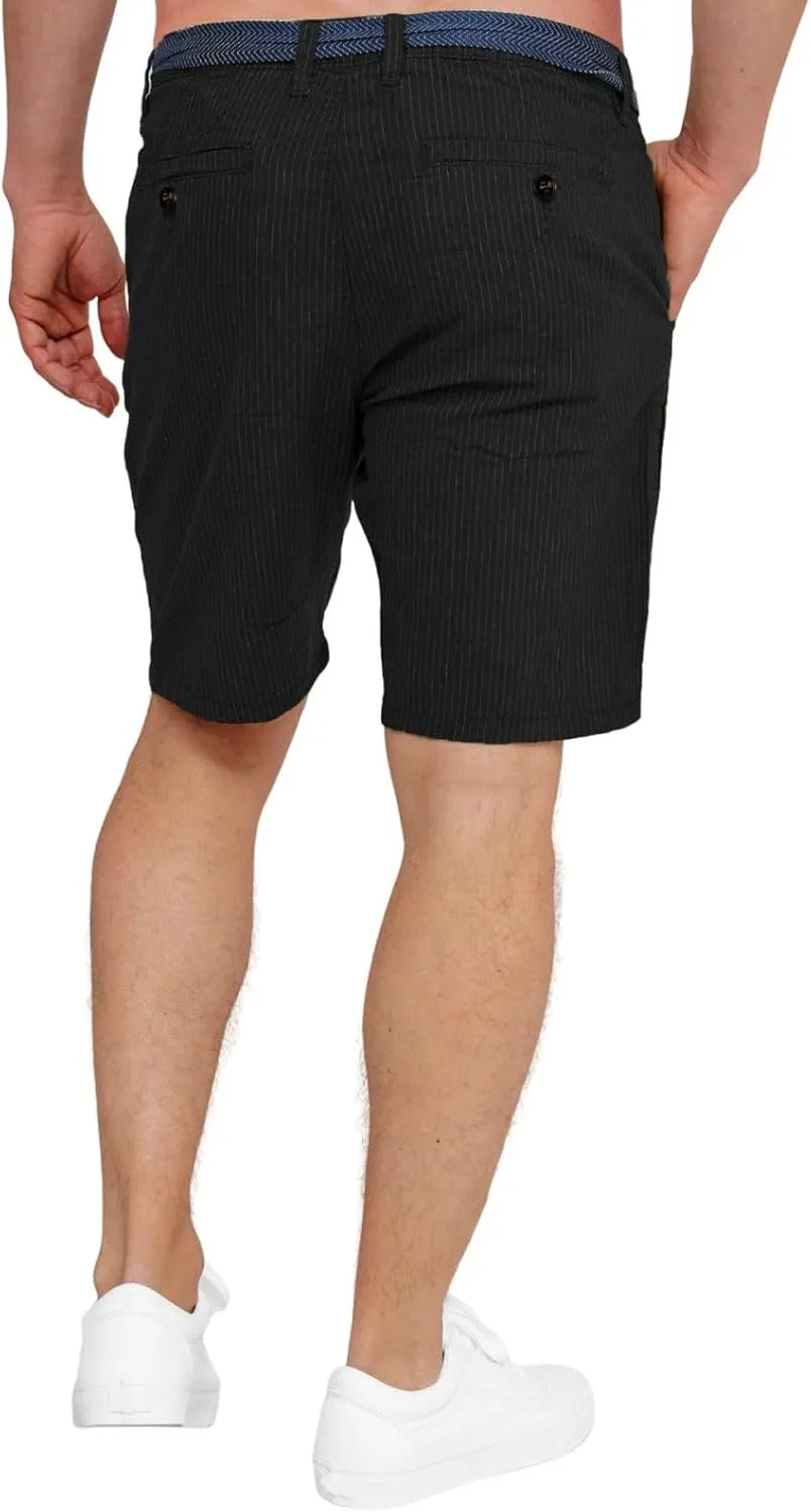 Men's Slim Fit 10" Inseam Stretch Flat Front Chino Short Drawstring Waist Relaxed Fit Classic Summer Short Pants