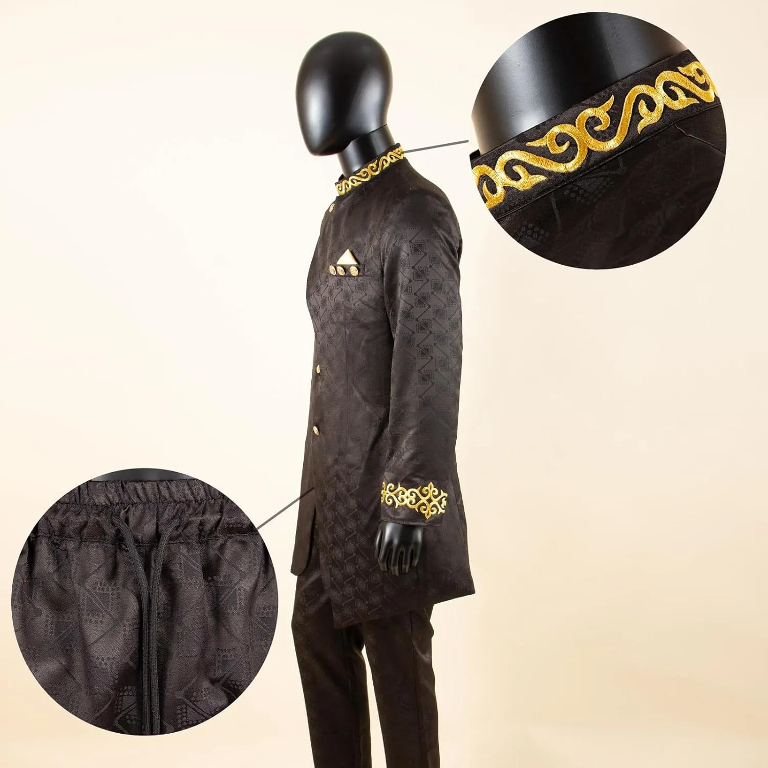Men`s Suit Single Breasted Slim Fit Blazer and Trousers Outfits Set African Clothes