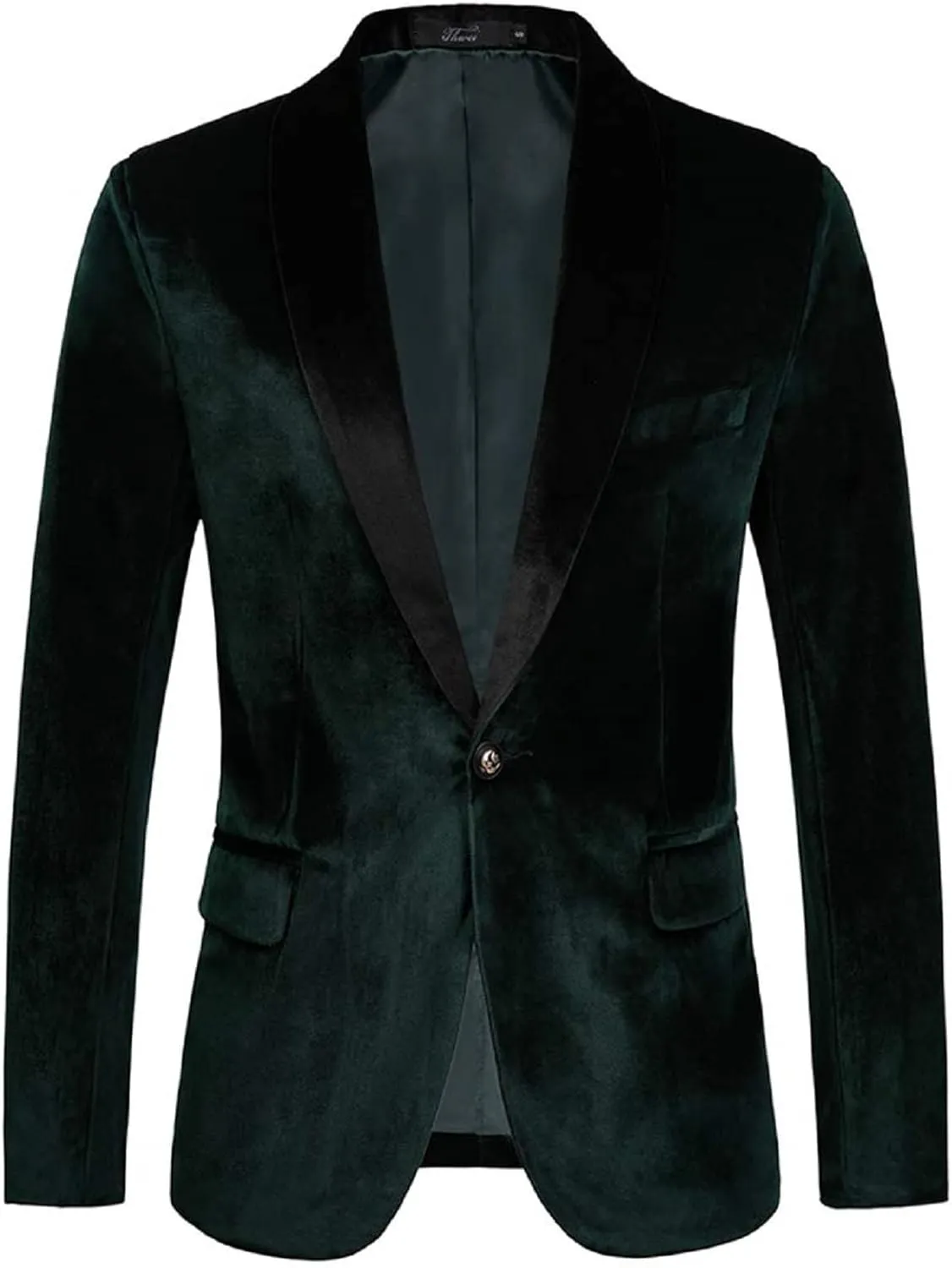 Men's Velvet Sport Coats Blazers Slim Fit Tuxedo Shawl Lapel Suits Blazer for Men Autumn Winter Spring
