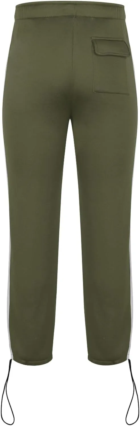 Muscularfit Mens Casual Pants Stretch Waist Big and Tall Athletic Sweatpants with Pockets Lightweight Solid Lounge Fall Pants