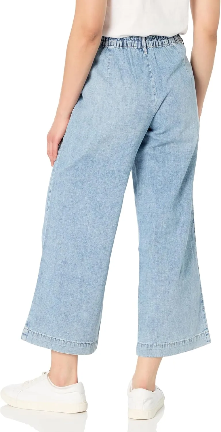 Nautica Women's Button Pocket Wide Leg Sailor Jeans