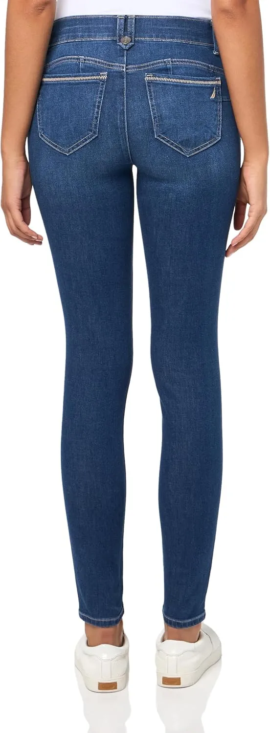 Nautica Women's High Skinny Mid Rise Jeans