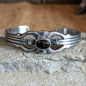 Navajo made Black Onyx Cuff SWSG-BRC-0020