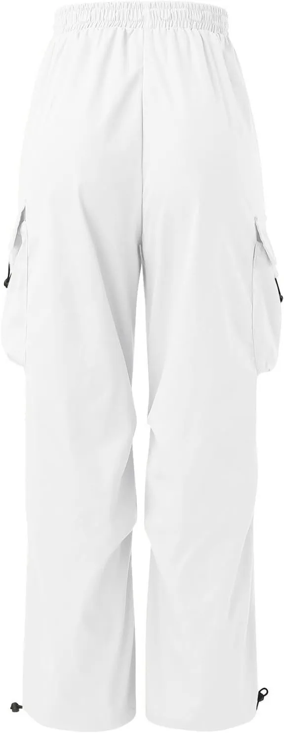 Parachute Pants Men Y2K Loose Fit Baggy Cargo Sweatpants Casual Pant with Pocket Outdoor Drawstring Trousers 2025
