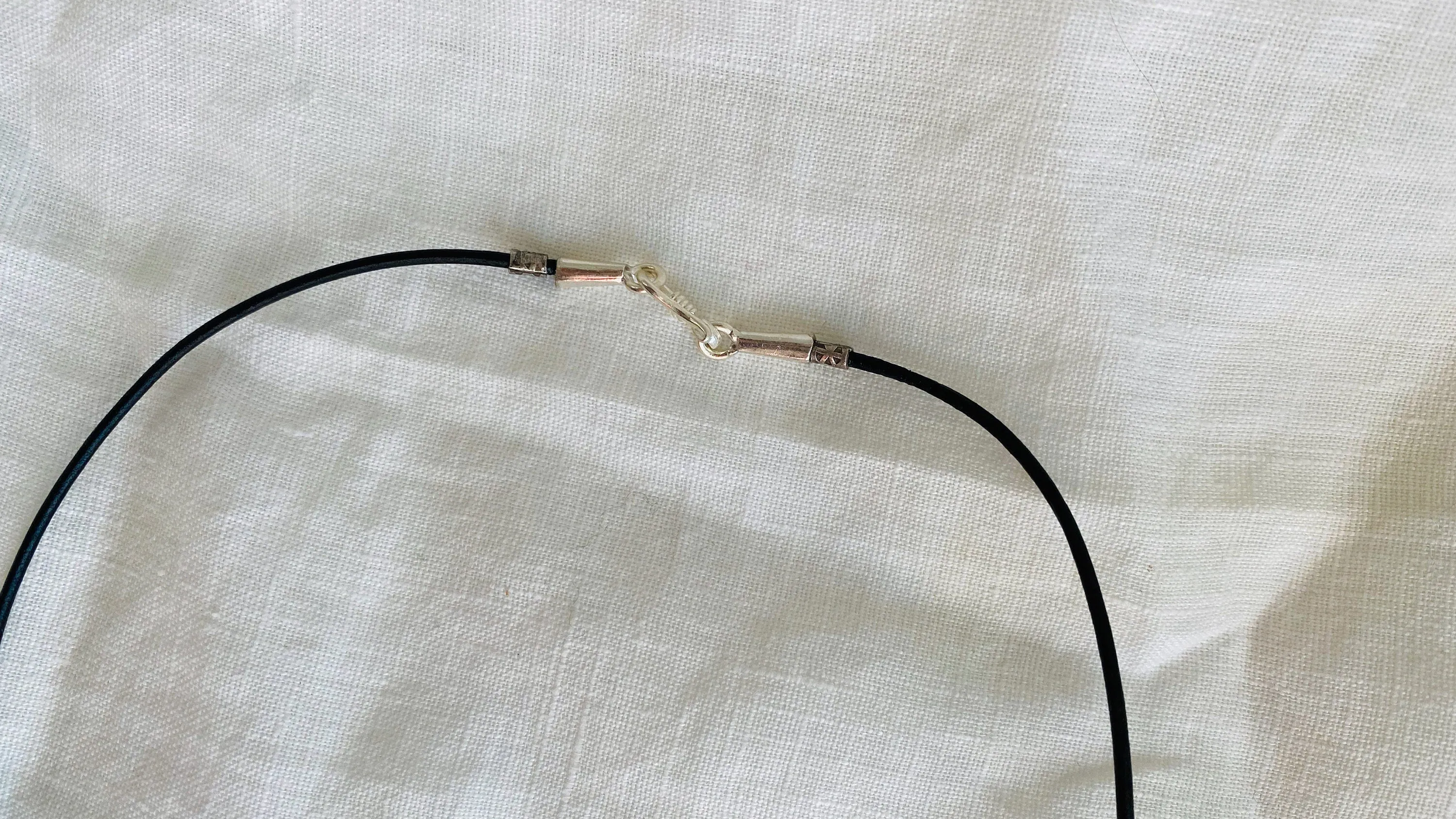 Quartz Pendant Necklace. Sterling Silver