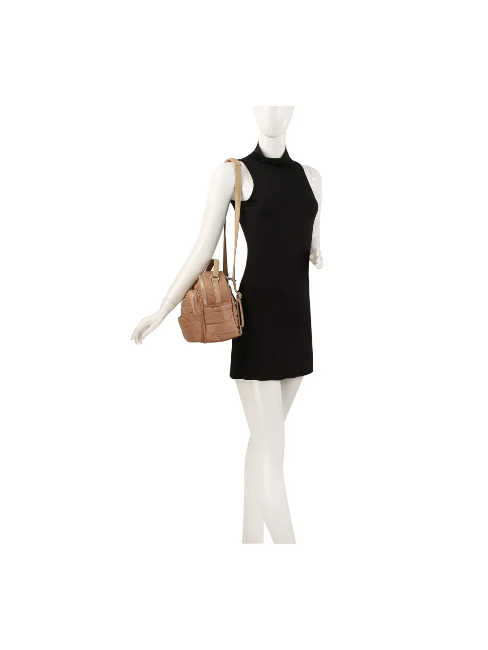 Quilted daily convertible bagpack