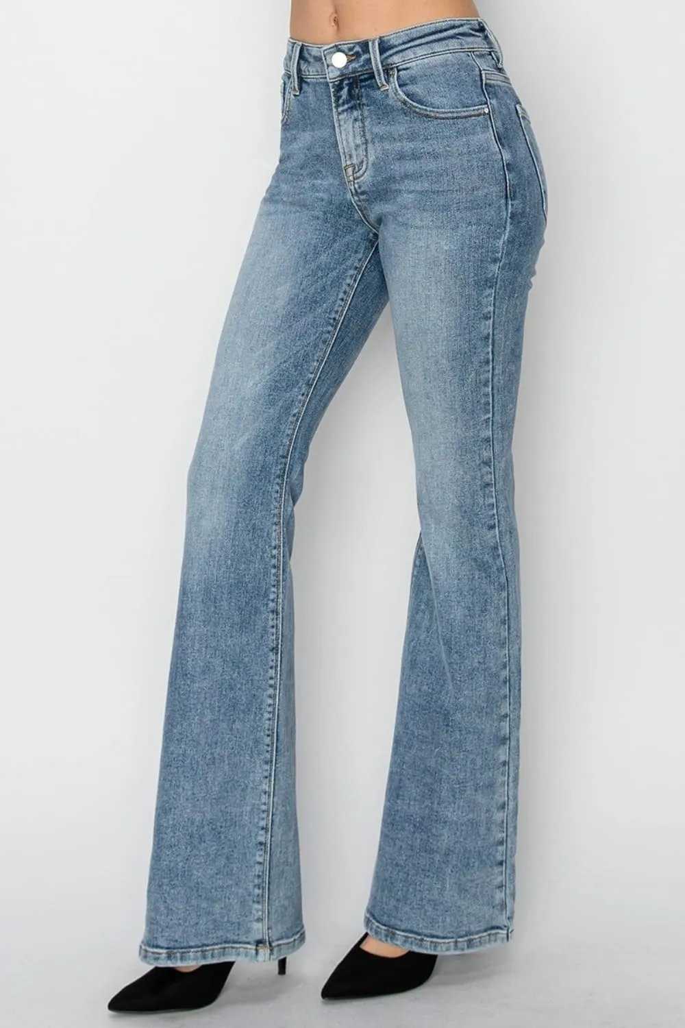Risen Women's Mid Rise Bootcut Jeans