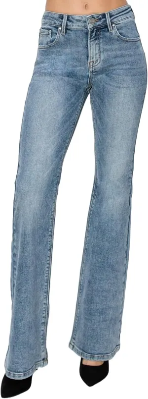 Risen Women's Mid Rise Bootcut Jeans
