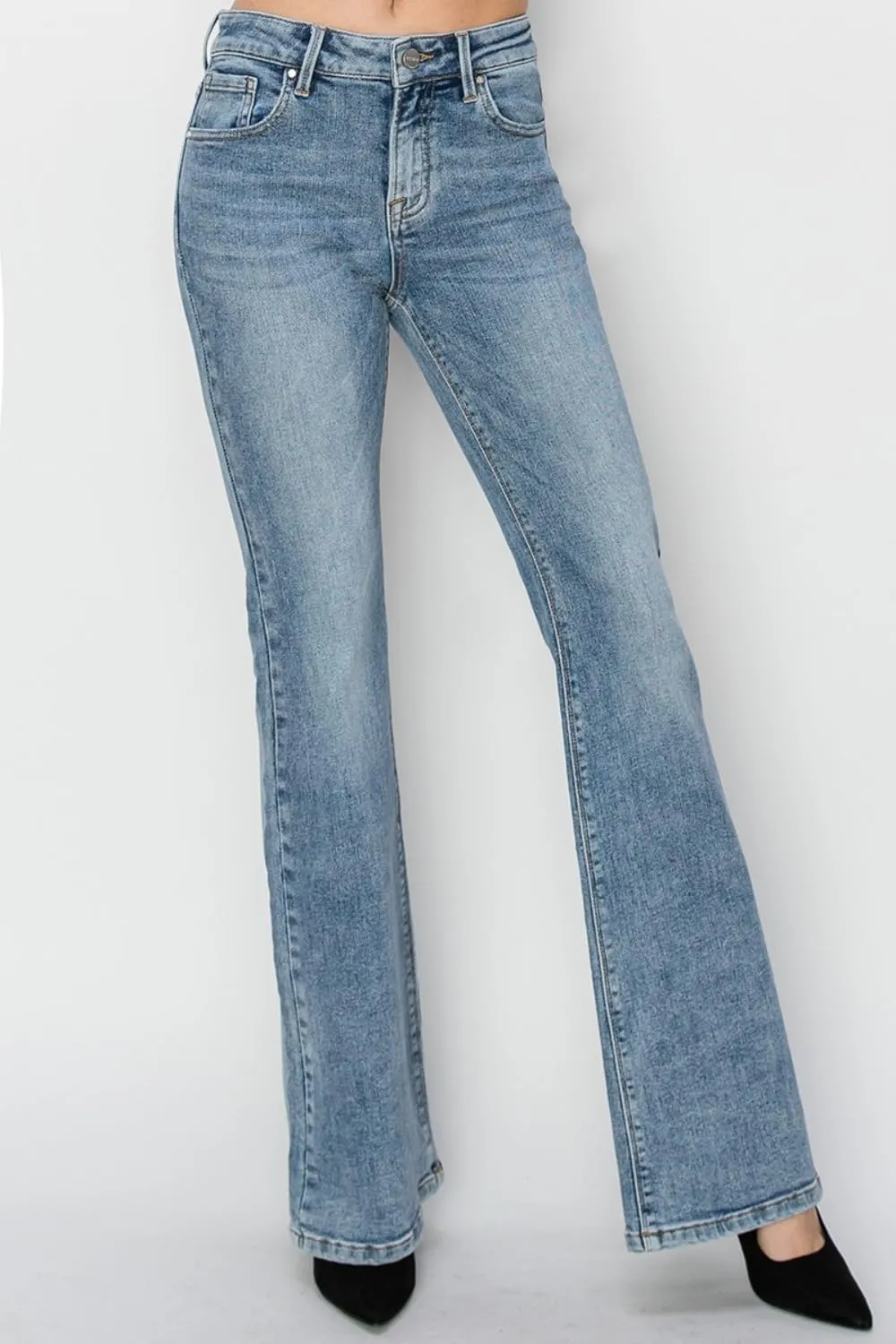 Risen Women's Mid Rise Bootcut Jeans