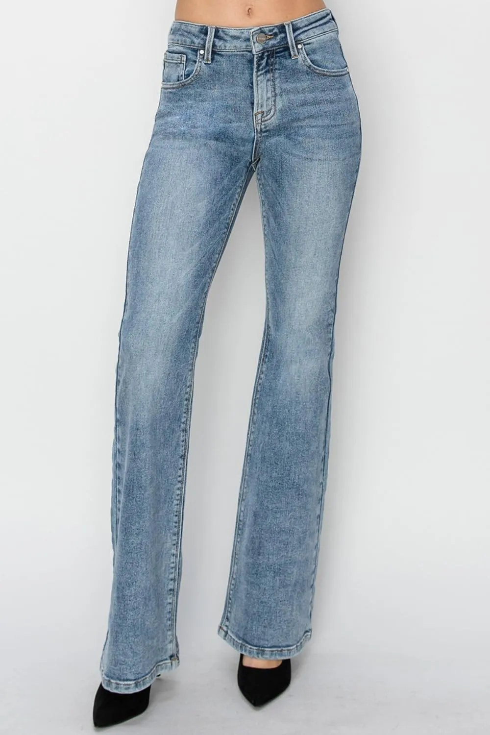 Risen Women's Mid Rise Bootcut Jeans