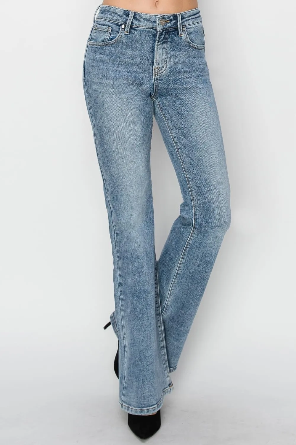 Risen Women's Mid Rise Bootcut Jeans