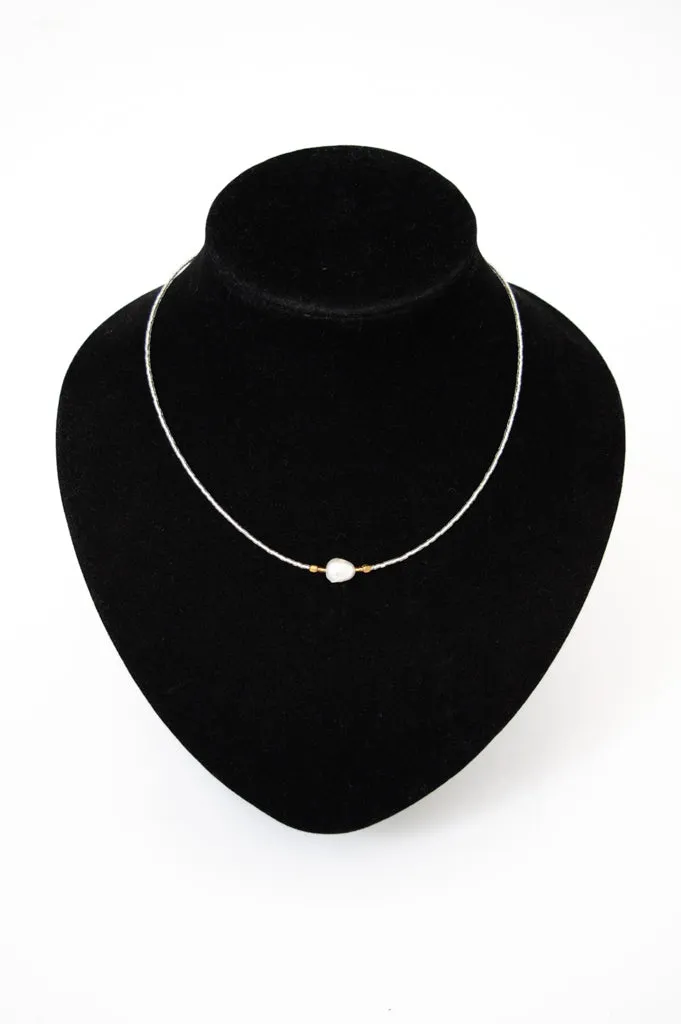 Short Necklaces - One Pearl