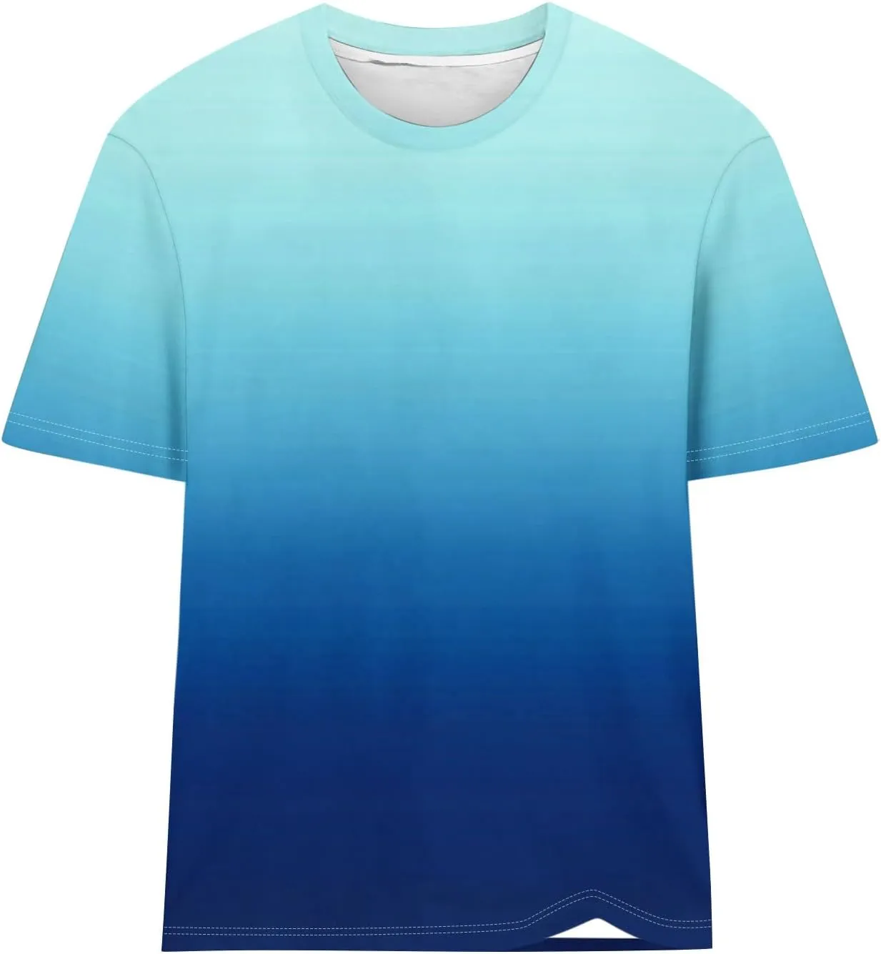 Short Sleeve Tshirt Shirts for Women Trendy Crew Neck Tie Dye Gradient Print Causal Blouses Ladies Cute Summer Tops