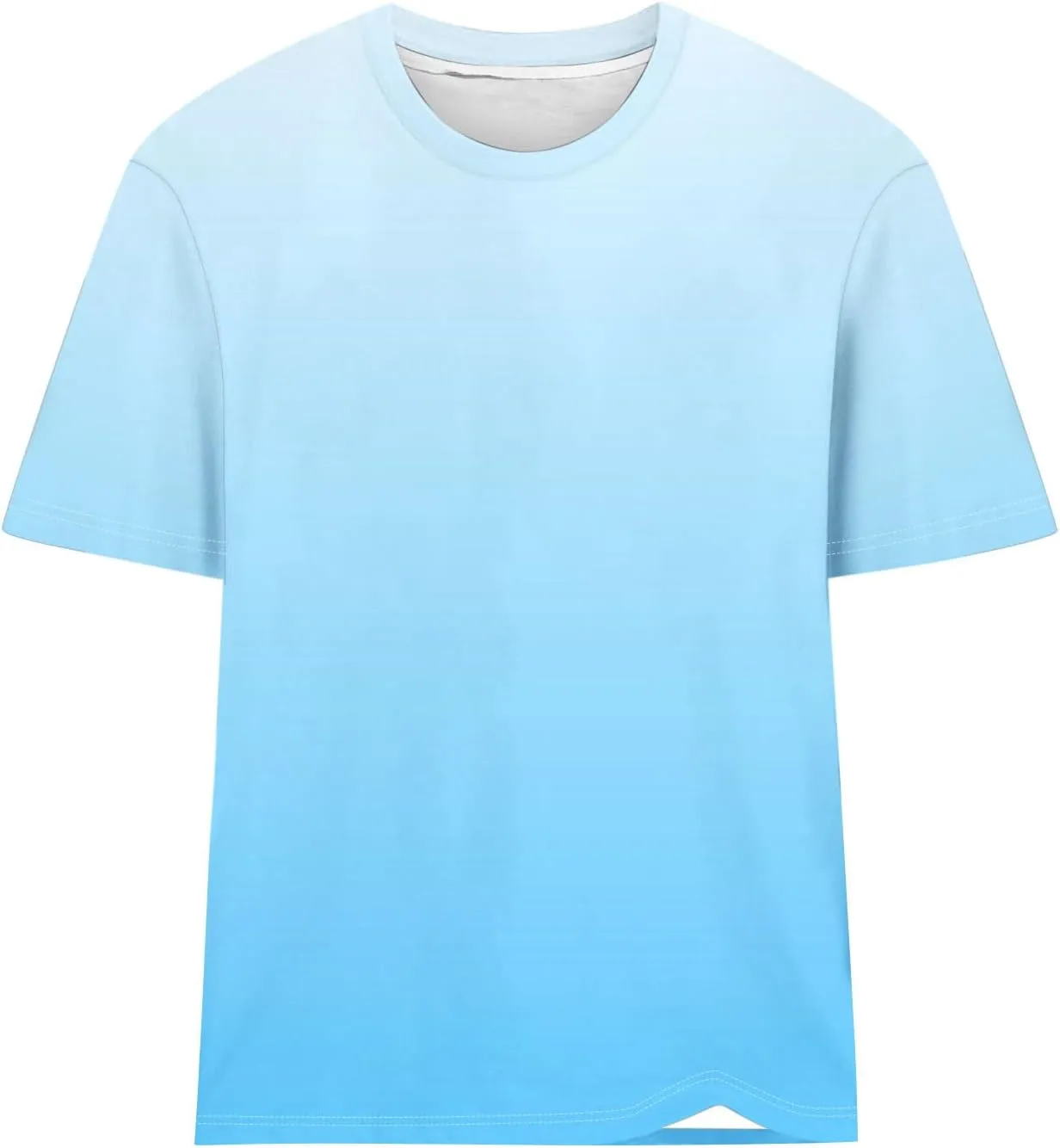 Short Sleeve Tshirt Shirts for Women Trendy Crew Neck Tie Dye Gradient Print Causal Blouses Ladies Cute Summer Tops