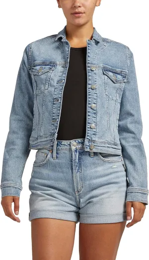 Silver Jeans Co. Women's Fitted Denim Jacket