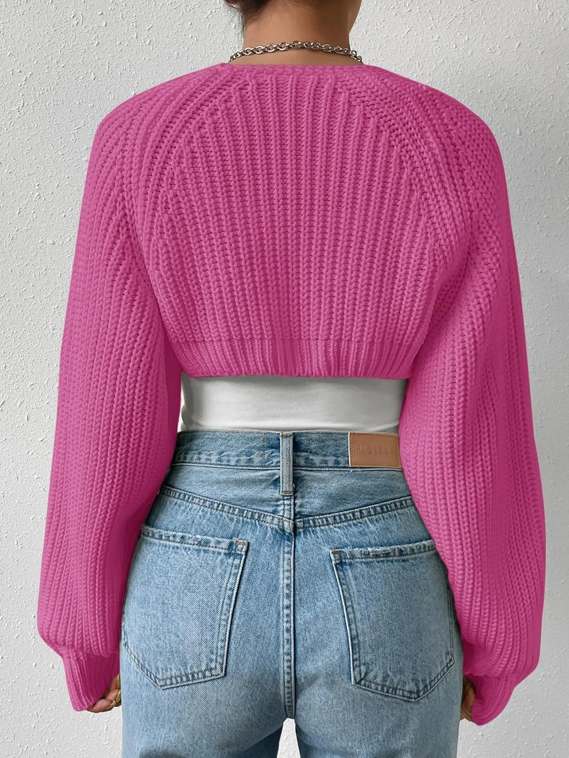 SOLY HUX Cropped Cardigan Sweater for Women Open Front Bolero Shrugs for Dress Y2K Knit Tops Preppy Clothes
