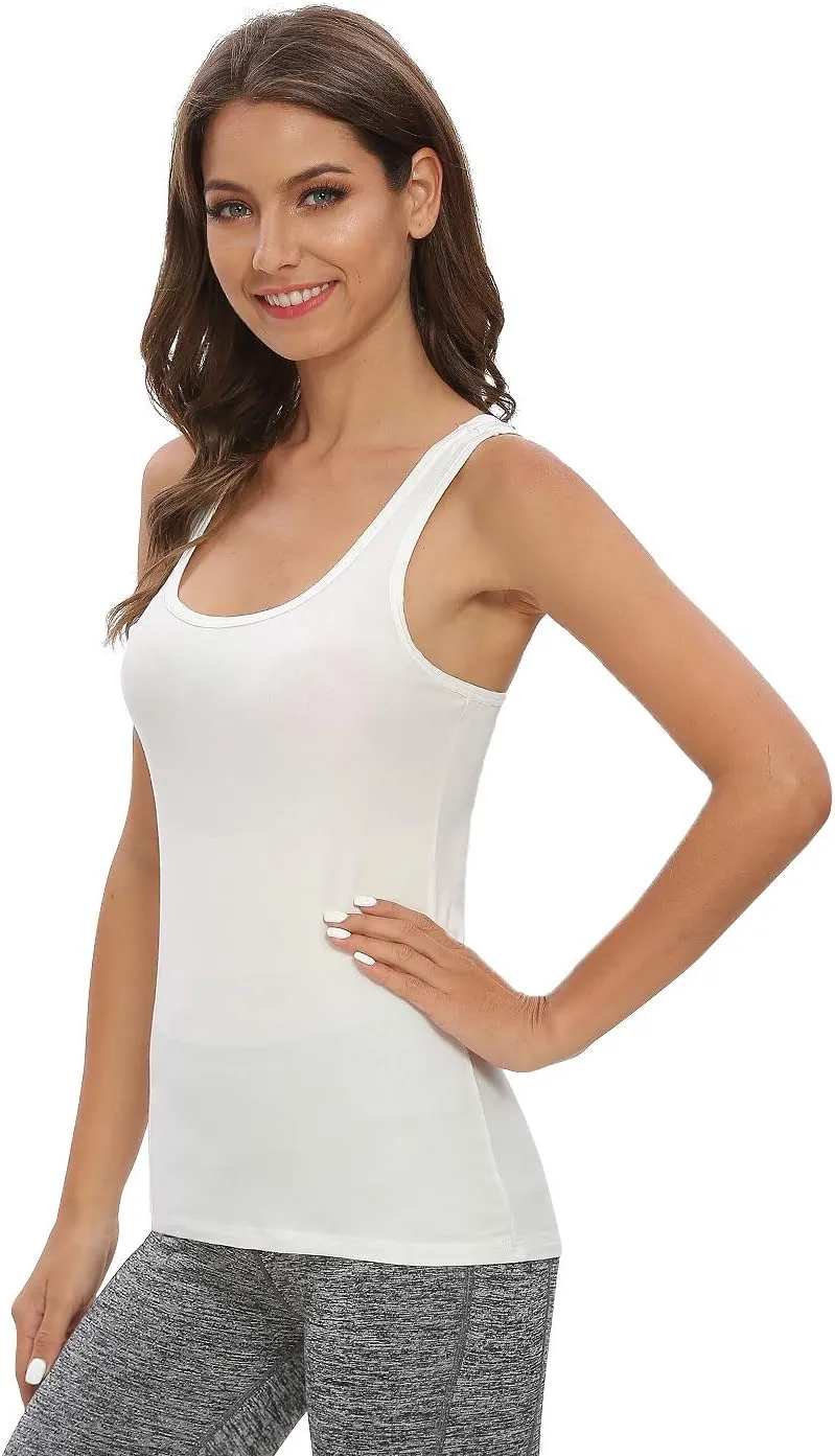 Star Vibe Racerback Workout Tank Tops for Women Basic Athletic Tanks Yoga Shirt Sleeveless Exercise Tops 4 Pack
