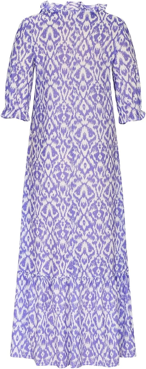 Summer Dresses for Women 2025 Half Sleeve V Neck Maxi Dress Boho Flowy Beach Vacation Sundress Casual Bohomian Dresses