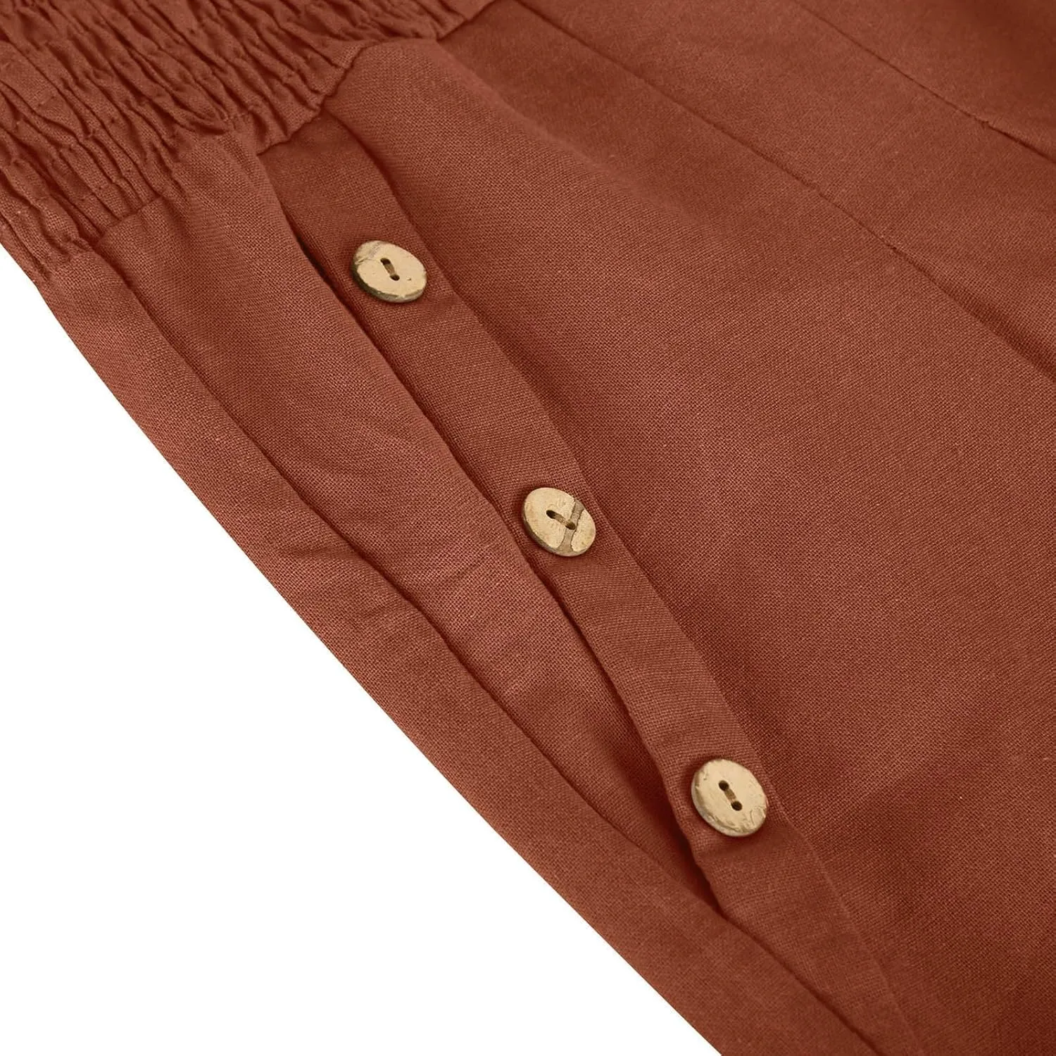 Summer Pants for Women Trendy 2024 High Waist Wide Leg Palazzo Pant Casual Loose Cotton Linen Lounge Trousers