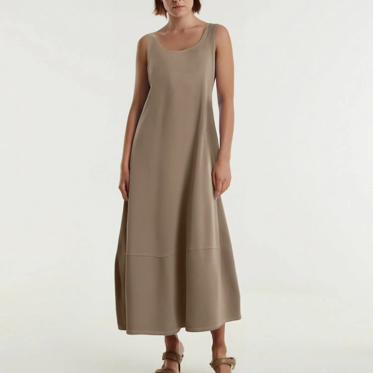 Tank Dress Casual Summer Boho Flowy Maxi Dresses with Pockets Cute Long Midi Sundresses for Beach Vacation Tunic Dress