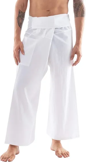Thai Fisherman Pants - Lightweight Cotton Lounge Pants for Men, Perfect for Yoga, Hippie, or Pirate Style