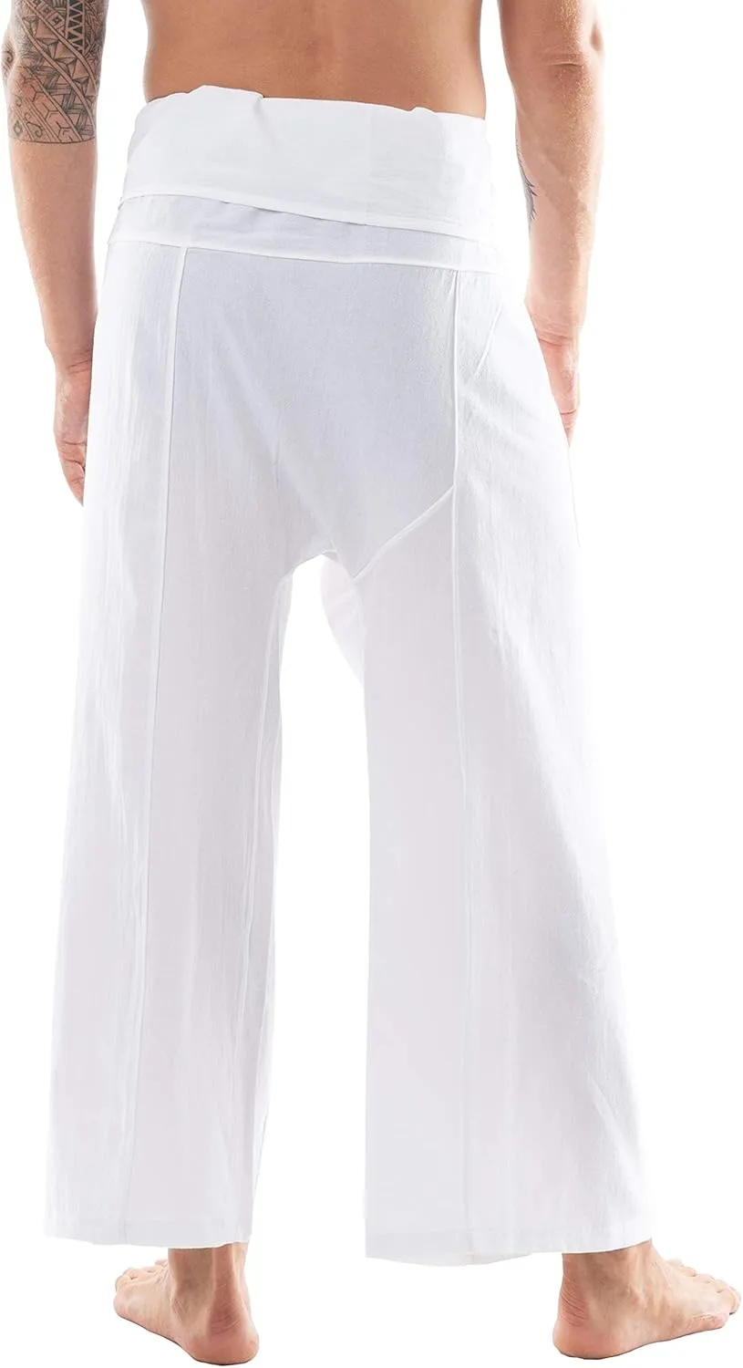 Thai Fisherman Pants - Lightweight Cotton Lounge Pants for Men, Perfect for Yoga, Hippie, or Pirate Style