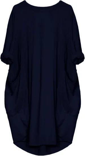 UQRZAU Women's Casual Dresses Dresses Casual Puff Long Sleeve T Shirt Dress with Pockets Mini Dress Casual Dresses