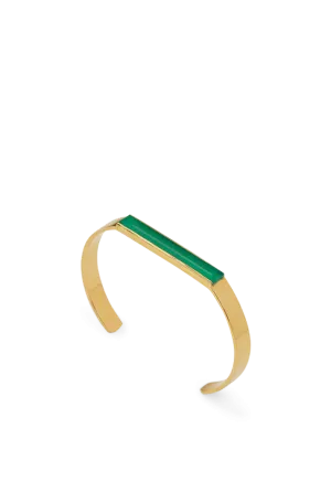 Urban Cuff Bracelet with Green Onyx